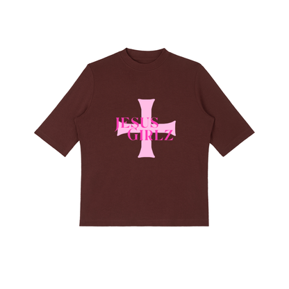 Jesus Girlz Mock Neck Short Sleeve T-Shirt