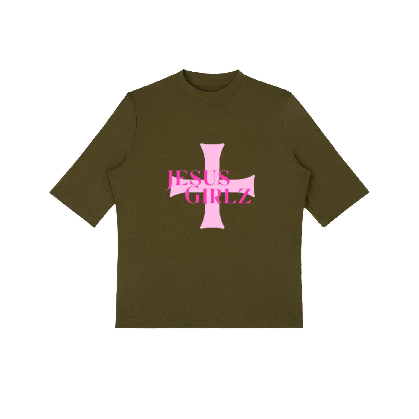 Jesus Girlz Mock Neck Short Sleeve T-Shirt
