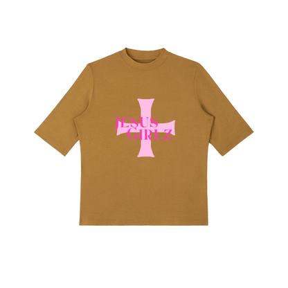 Jesus Girlz Mock Neck Short Sleeve T-Shirt