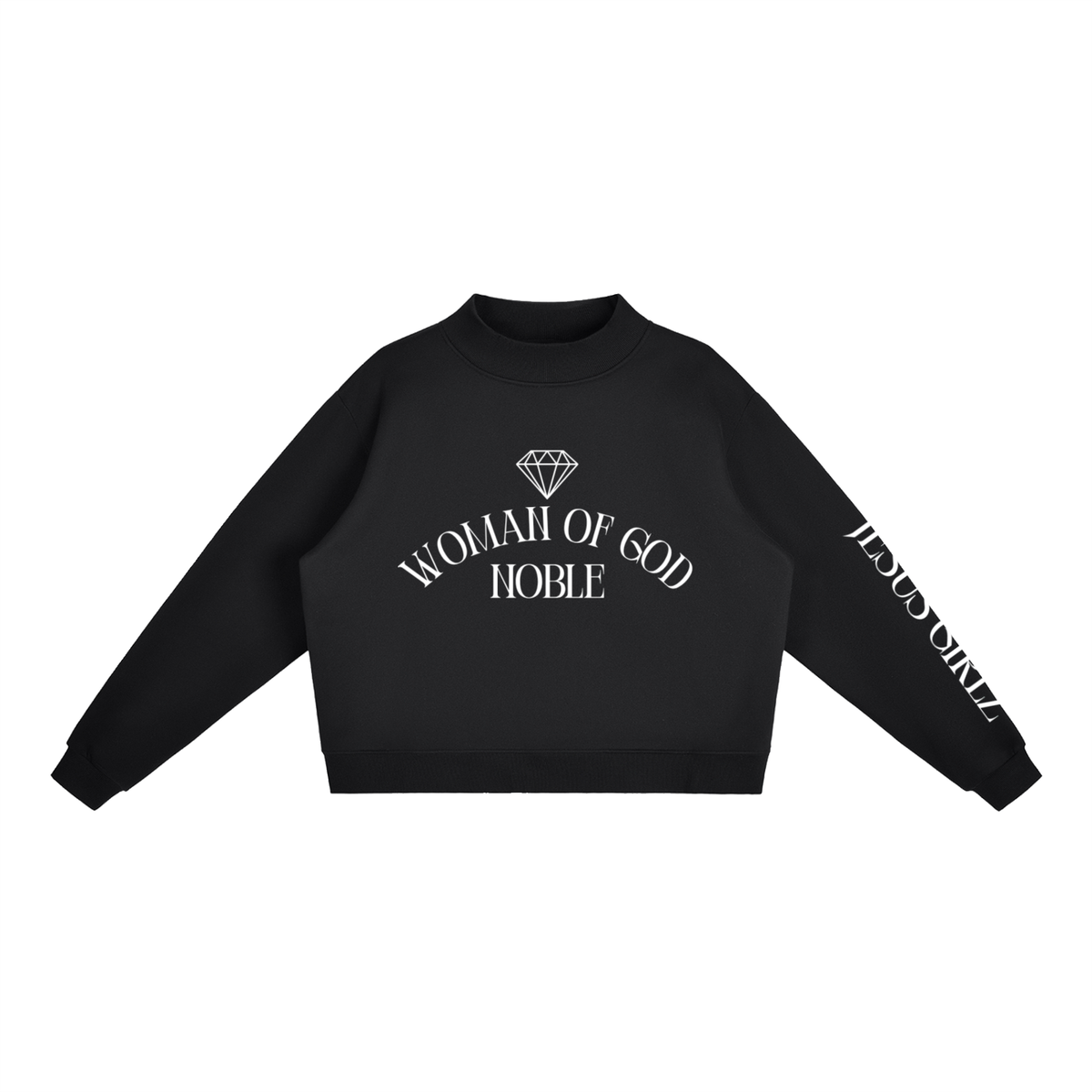 WOG Fleece Mock-Neck Crew Sweatshirt
