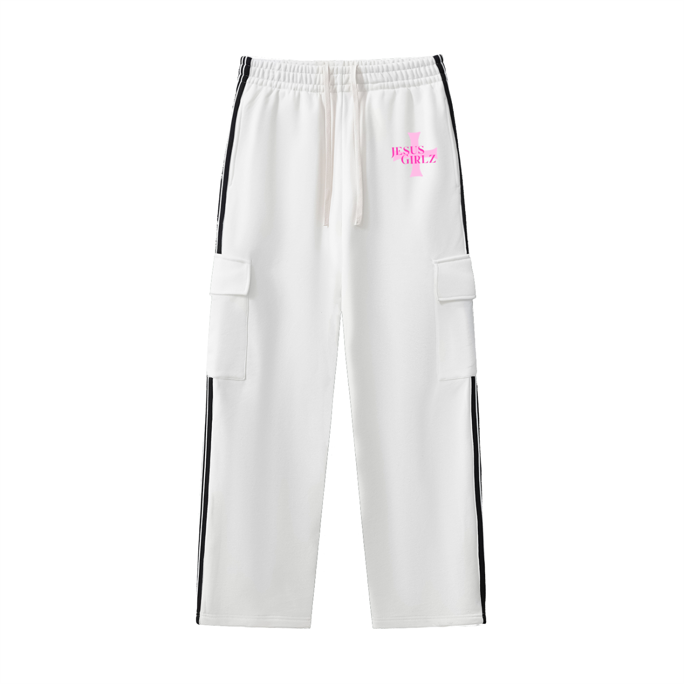 Jesus Girlz Side Stripe Straight-Leg Pants