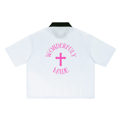 Wonderfully Made Striped Boxy Soccer Jersey