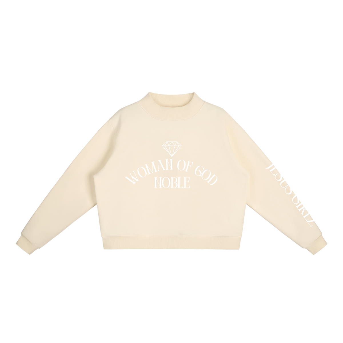 WOG Fleece Mock-Neck Crew Sweatshirt