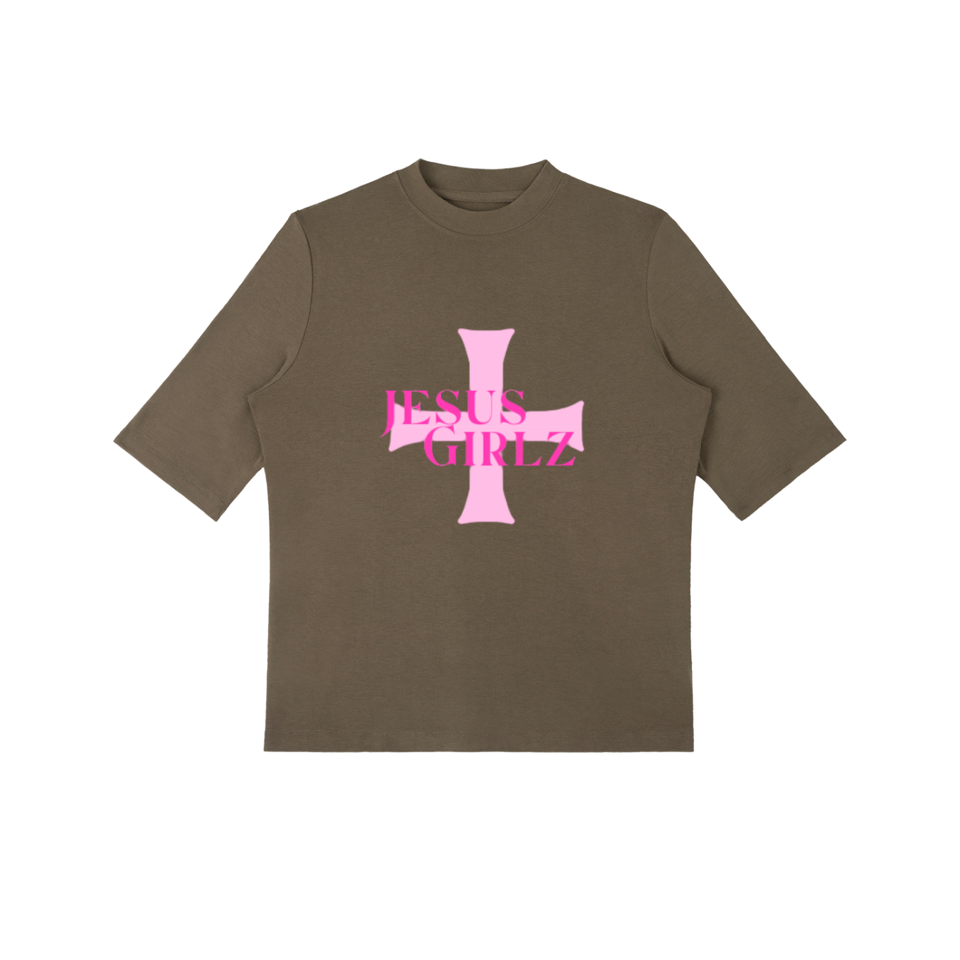 Jesus Girlz Mock Neck Short Sleeve T-Shirt