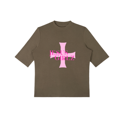Jesus Girlz Mock Neck Short Sleeve T-Shirt