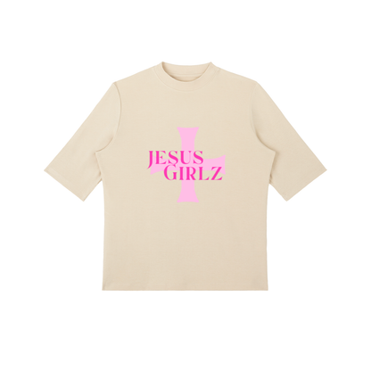 Jesus Girlz Mock Neck Short Sleeve T-Shirt