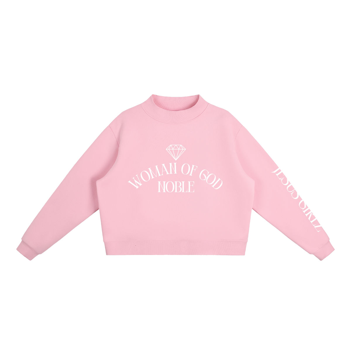 WOG Fleece Mock-Neck Crew Sweatshirt