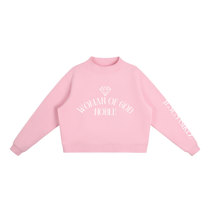 WOG Fleece Mock-Neck Crew Sweatshirt