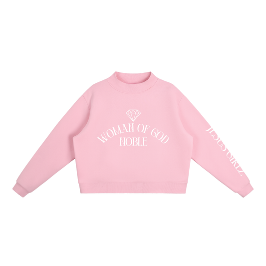 WOG Fleece Mock-Neck Crew Sweatshirt