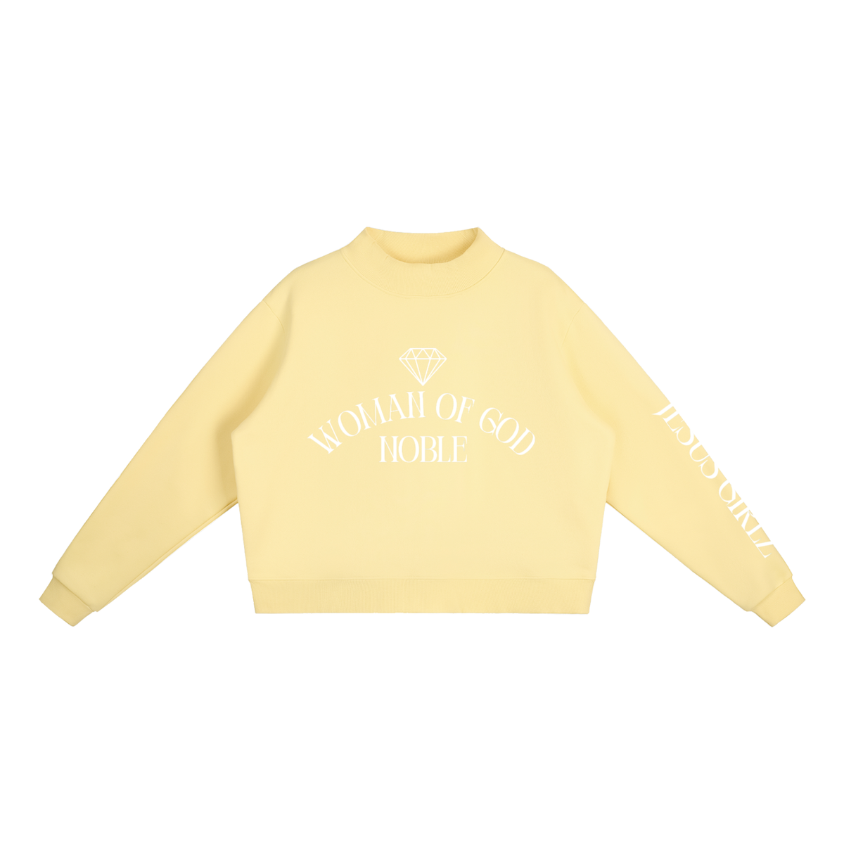 WOG Fleece Mock-Neck Crew Sweatshirt