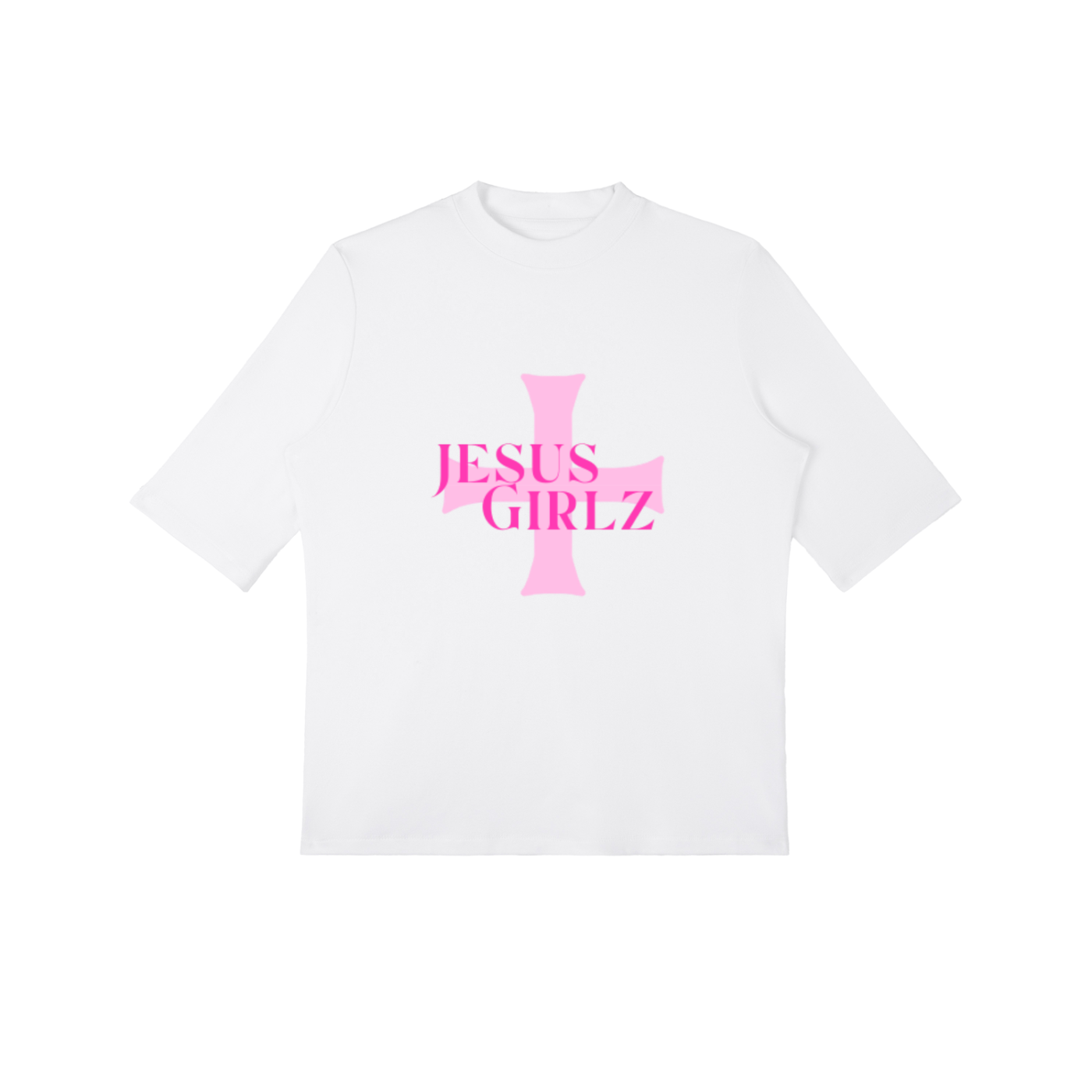 Jesus Girlz Mock Neck Short Sleeve T-Shirt