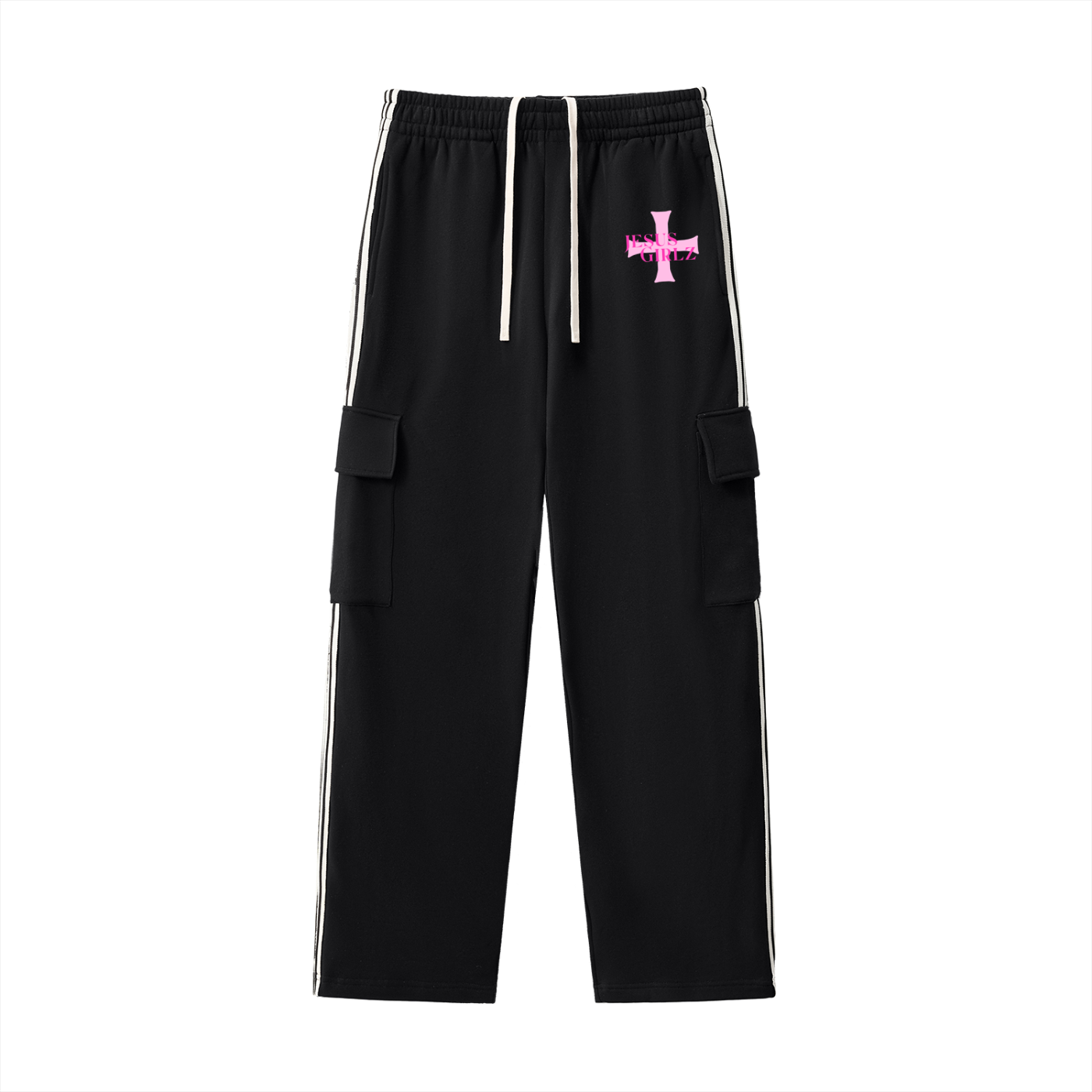 Jesus Girlz Side Stripe Straight-Leg Pants