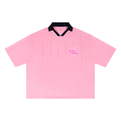 Wonderfully Made Striped Boxy Soccer Jersey