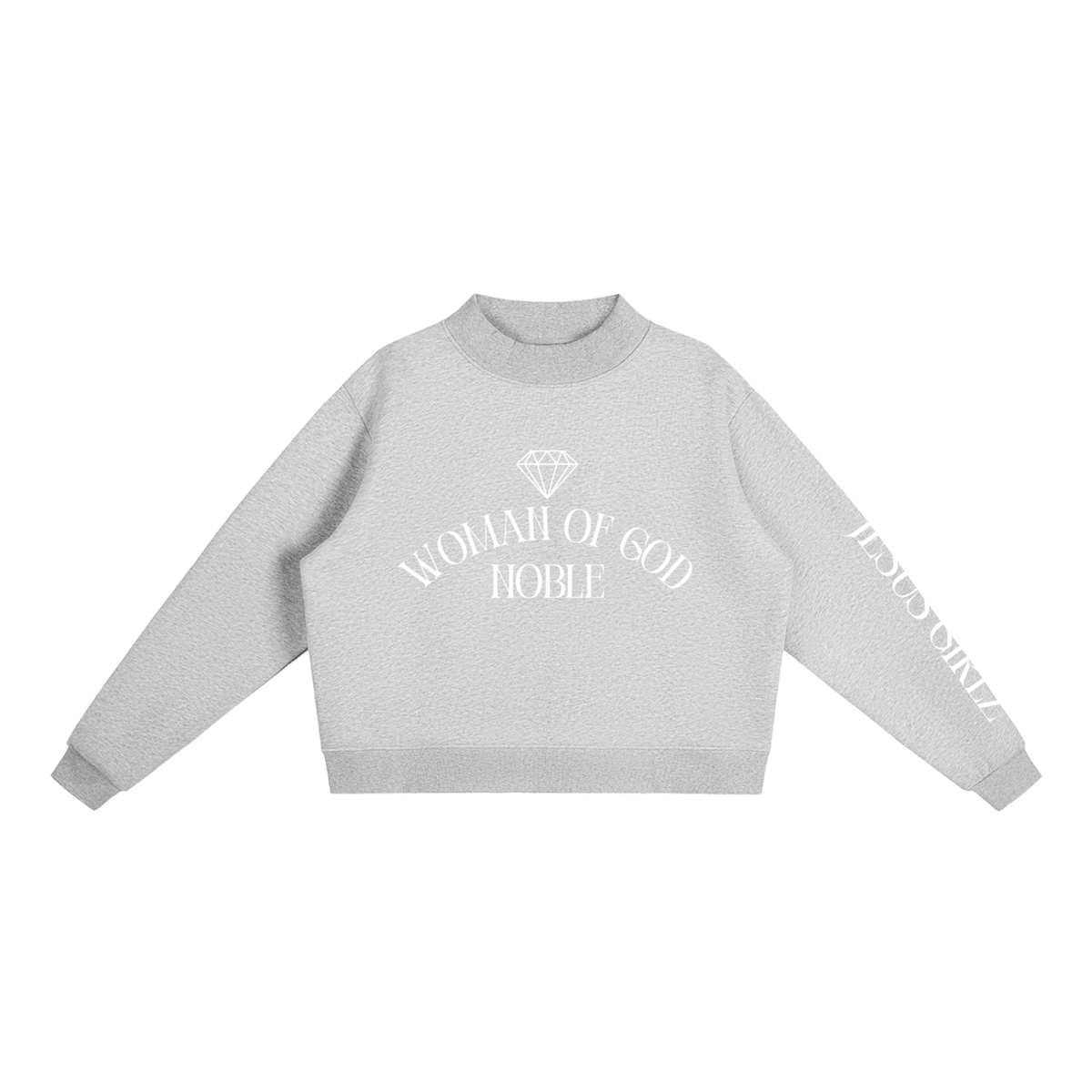 WOG Fleece Mock-Neck Crew Sweatshirt